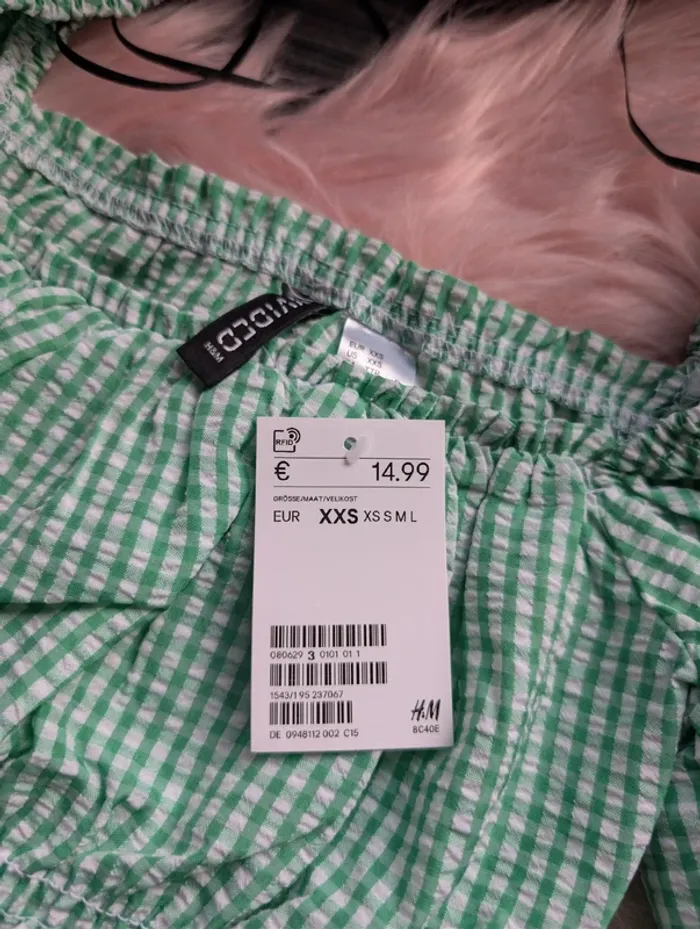 Top - Vert - H&M. Neuf . Xxs - photo numéro 4