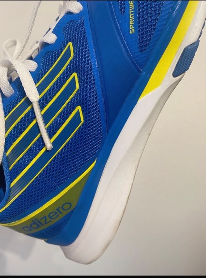 Basket Adidas adizero bleu - photo numéro 3