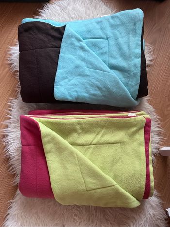 Lot 2 couvertures polaires doux hiver 135X190 cm 3 suisses BE ❄️