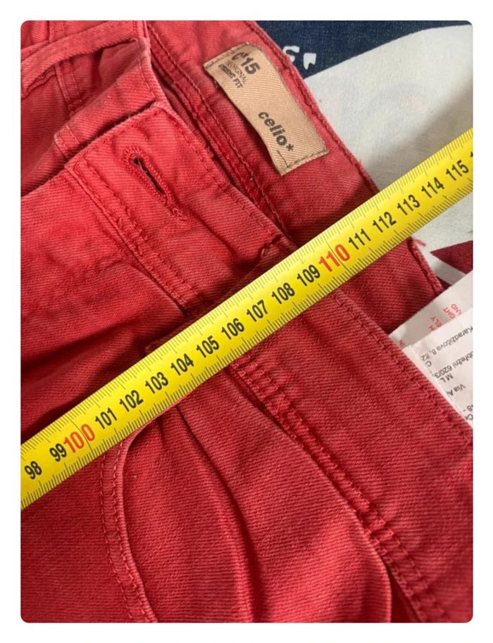 Jeans Celio rouge straight fit taille 38 C15 - photo numéro 16