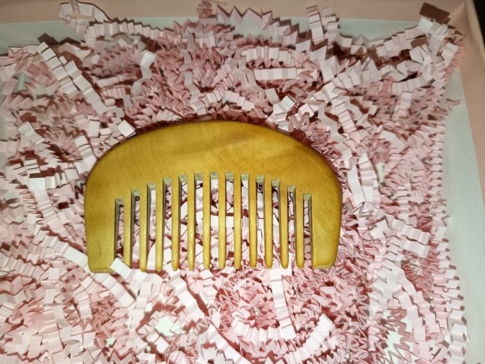 Peigne en bois démêlant à dents larges, Wild science lab, NEUF - photo numéro 2