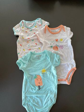 Lot de 3 bodys manches courtes orchestra 9 mois