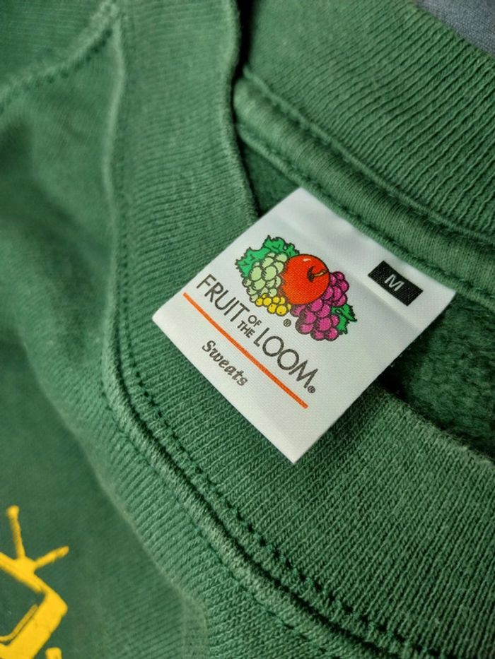 Pull Sweat Fruit of the loom vert kill your television M très bon état - photo numéro 5