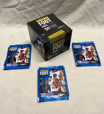 Ensemble Box + 3 sachets Panini stickers Foot 50 collection 2024/2025