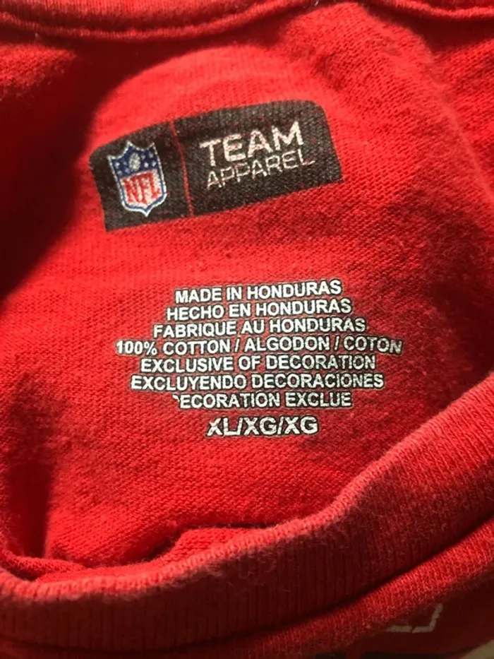 NFL Team Apparel T-shirt red New England Patriots Mens XL - photo numéro 4