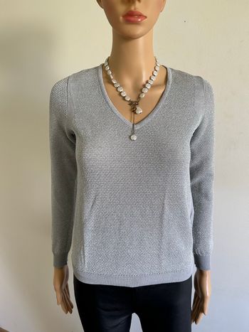 Pull gris argenté pailleté Morgan taille S jamais porté 