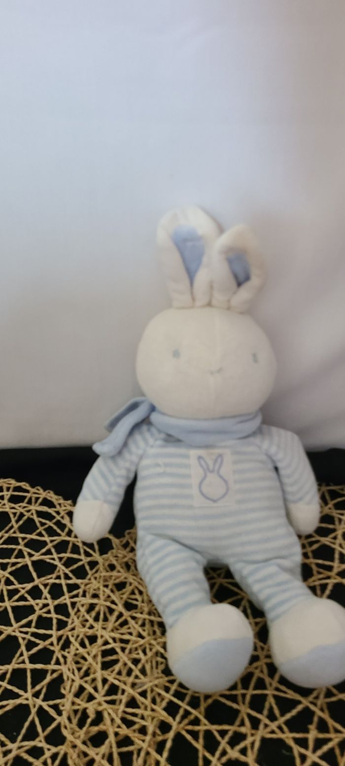 Doudou Lapin rayé bleu KLORANE - photo numéro 2
