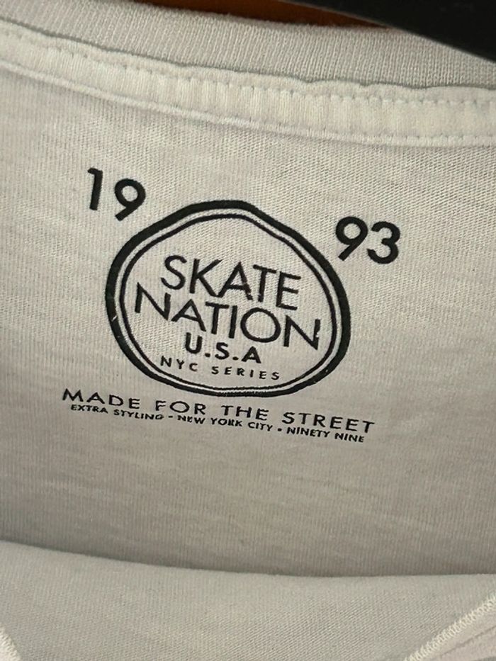 T-shirt blanc imprimé Skate taille 158/164 - 13/14ans - photo numéro 3