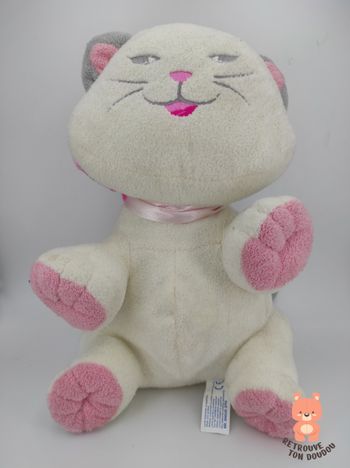Peluche Chat Blanc Gris Quiron