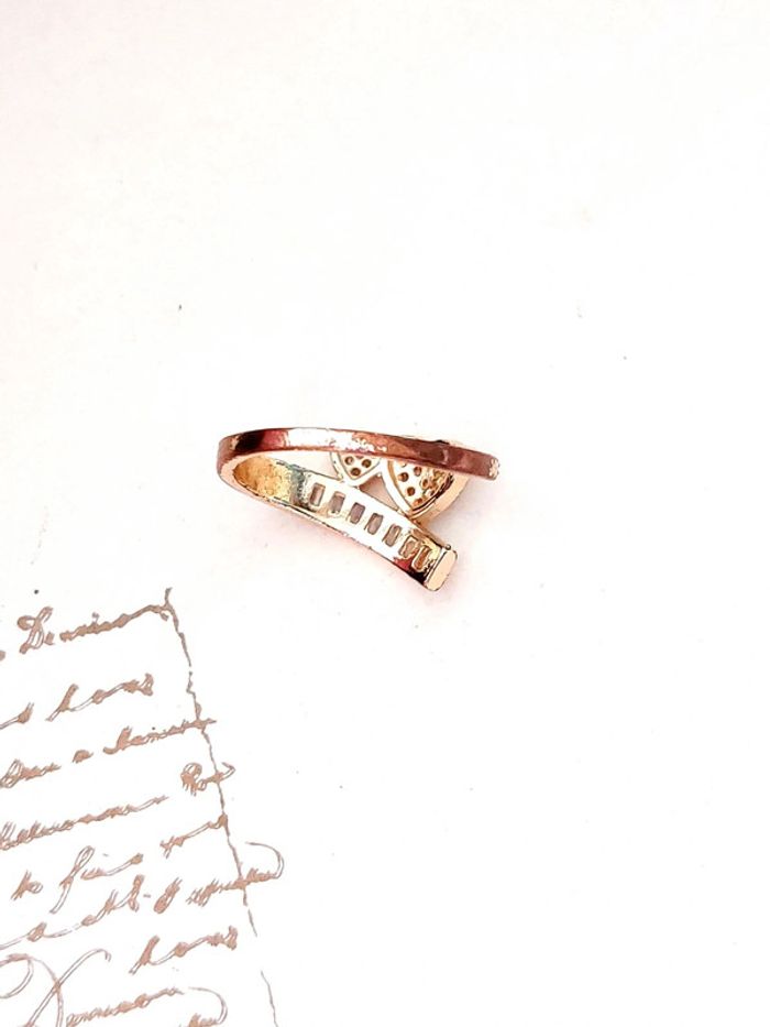 Bague doré cœur avec strass taille 53 - photo numéro 6