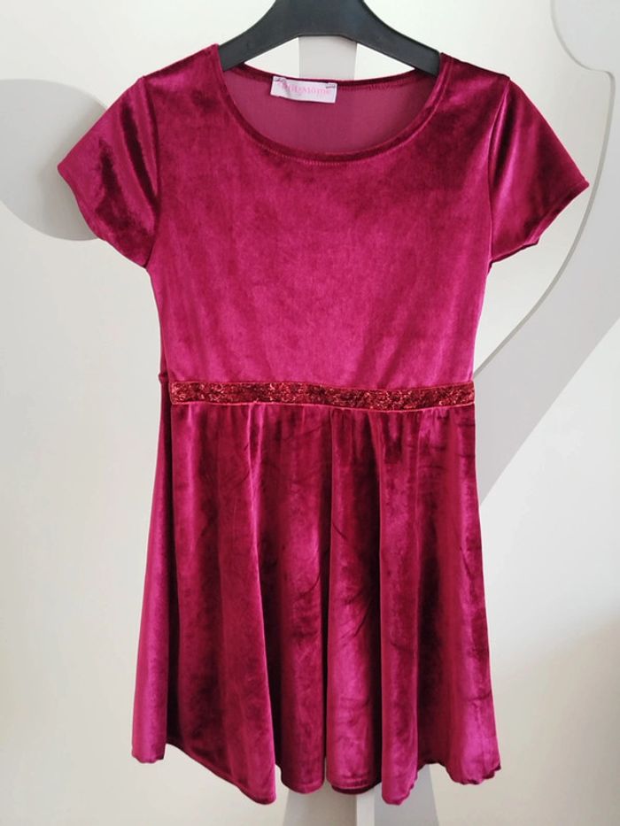 Jolie robe de fêtes bordeaux P'tit Môme taille 8 ans - photo numéro 1