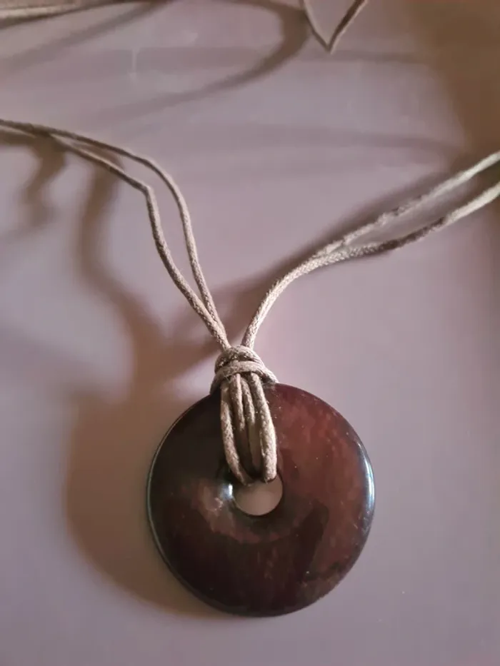 Collier. Liens . Marron. 68 cm. LPB Magnet - photo numéro 2