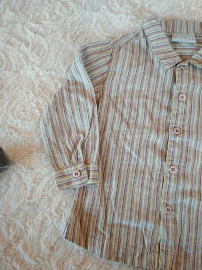 Ensemble (salopette velours+chemise) Garçon 18 mois Arty Baby Dpam - photo numéro 12