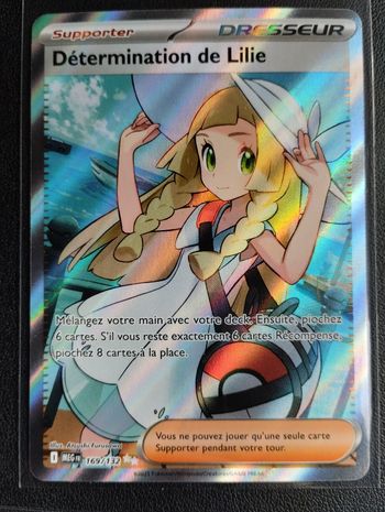 Carte pokémon détermination de Lilie full art série méga évolution MEG 169/132 FR