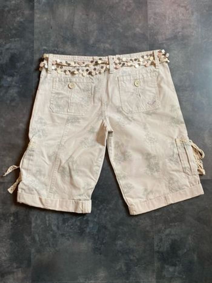 Short Bermuda beige imprimé kaki M Roxy - photo numéro 3