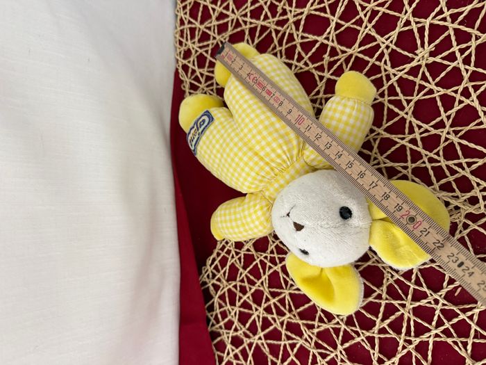 Doudou Souris jaune carreaux AJENA - photo numéro 2