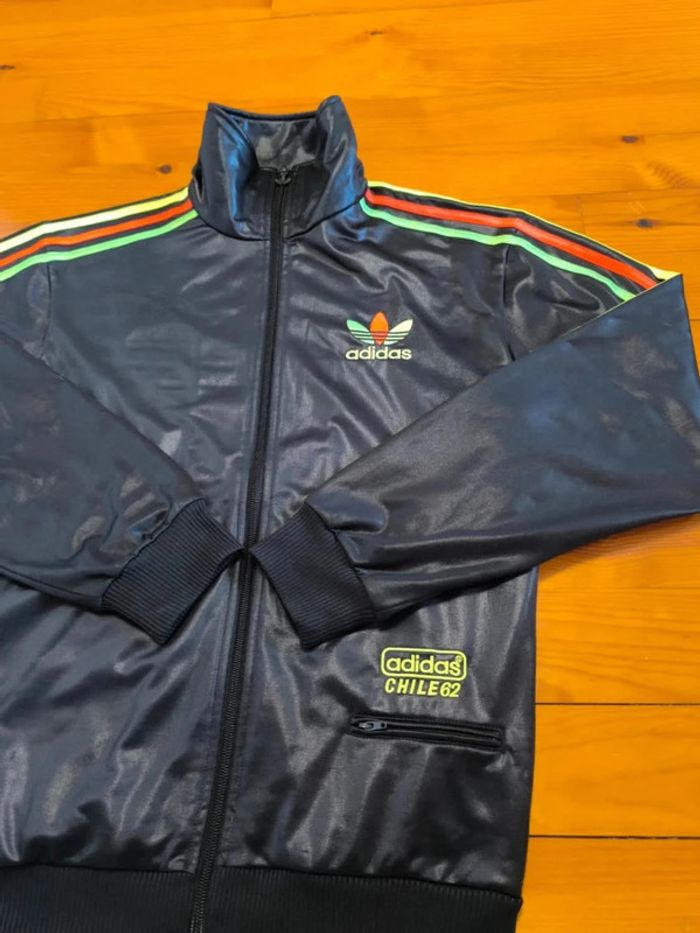 Veste Adidas - Chile 62 - Noir/Vert/Rouge - Logo Brodé - Taille S - photo numéro 3