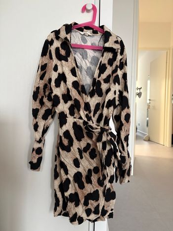 Robe manche longue léopard 