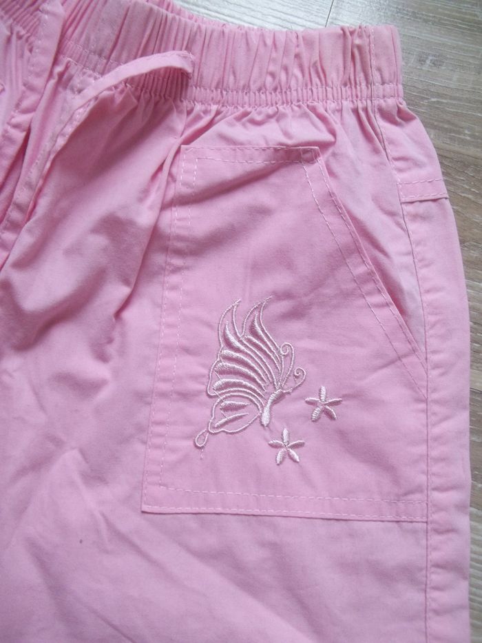 Pantacourt rose brodé Maria size10 - photo numéro 4