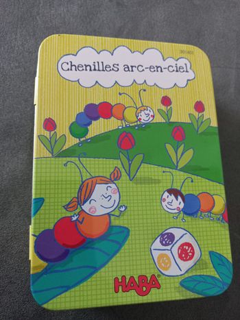 Jeu chenilles arc en ciel haba 3 ans