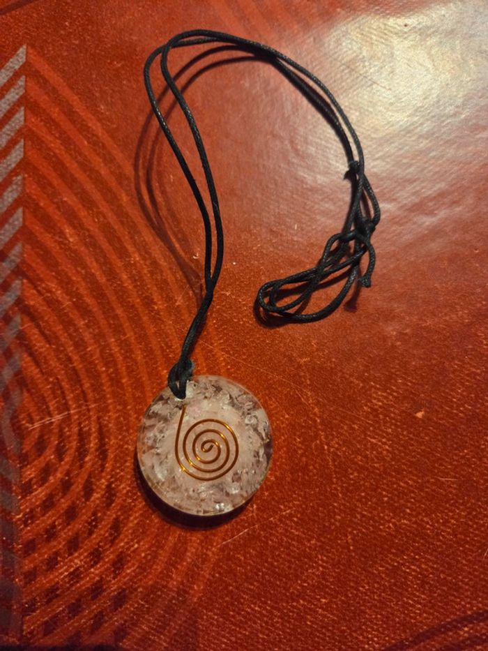 Collier pendentif taureau pierre naturelle quartz rose - photo numéro 2