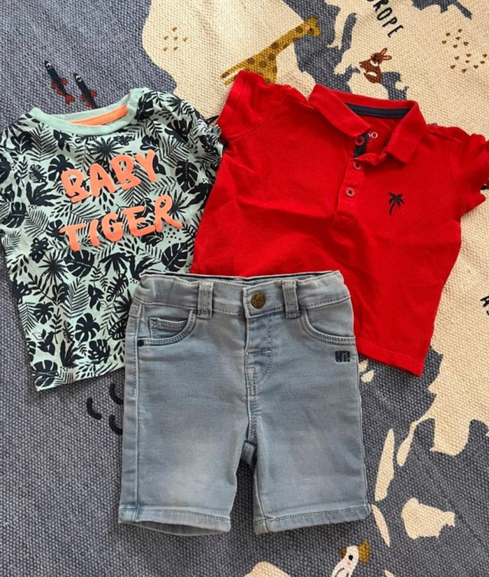 2 tee-shirts + bermudas neufs