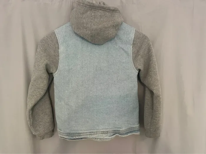 veste en jean bi matière - photo numéro 3