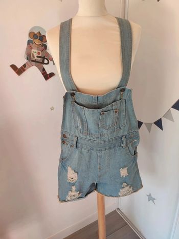 Salopette short en jean hypnose taille M très bon état