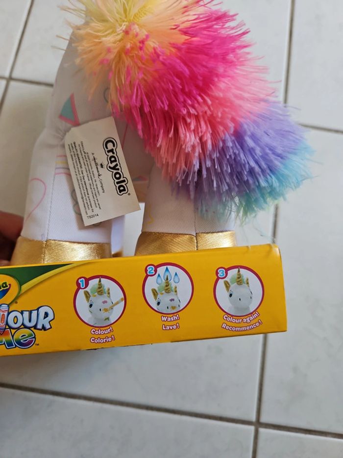 Peluche licorne a colorier colour me crayola Neuf - photo numéro 5
