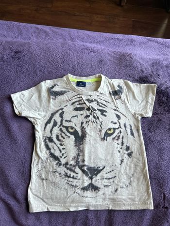 T-shirt manches courtes beige et noir imprimé tigre My Chicco taille 4 ans