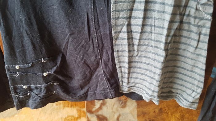 Tee shirt manches longues noir et gris - photo numéro 5