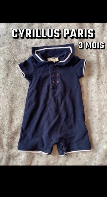 Barboteuse Cyrillus Paris 3 mois