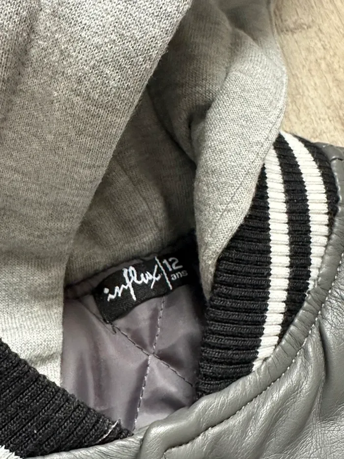 Blouson cuir bomber 12 ans garcon - photo numéro 4