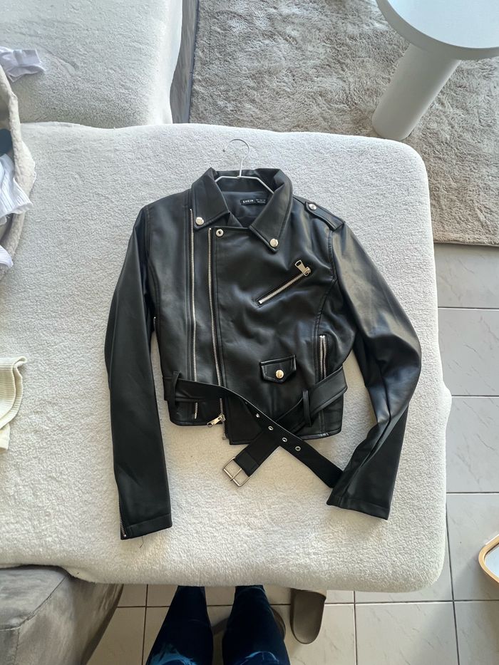Blouson aviateur en simili neuf taille s - photo numéro 4