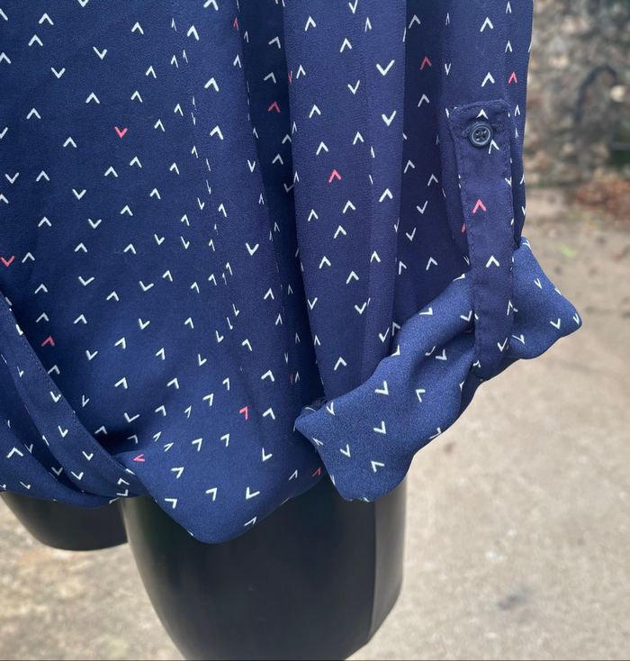 Blouse à motif cache-cœur – Taille 44 – La Halle - photo numéro 6