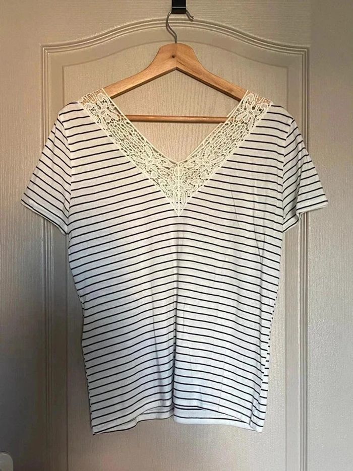 T-shirt à rayure taille S / 36 - photo numéro 2
