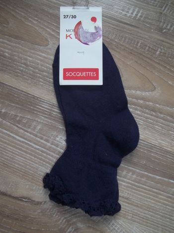 Soquettes à revers indigo Monoprix 27/30