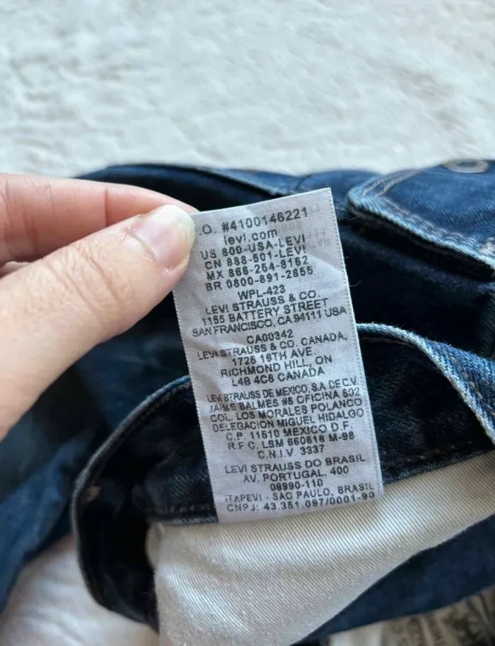 Jean Levi’s 569 loose Straight droit ample homme W33 L30 Made in Mexico bleu foncé L/44 Vintage Y2K - photo numéro 11