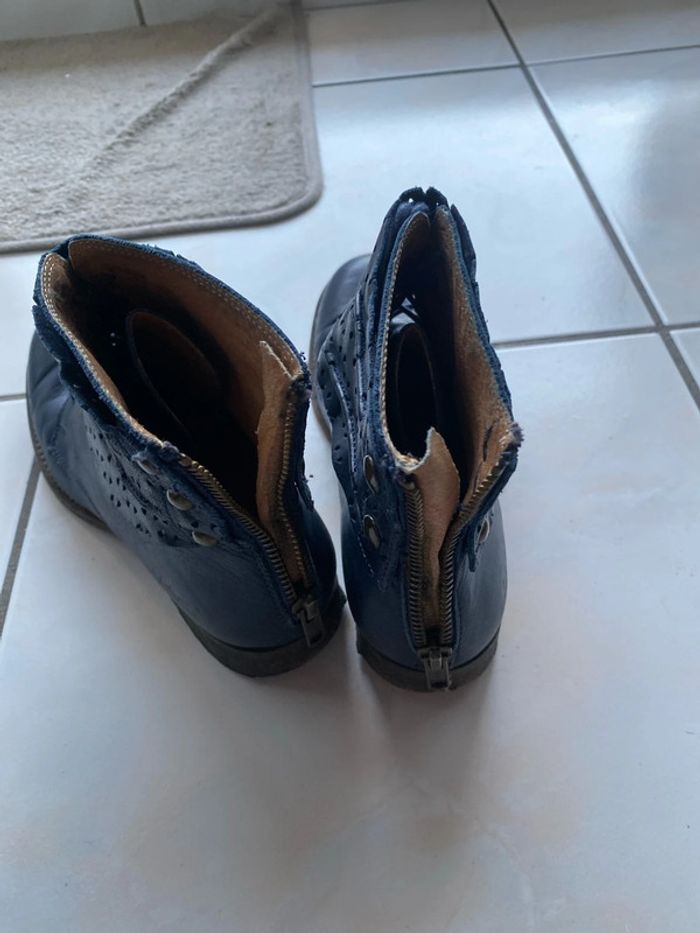 Bottines bleues, Kickers, taille 36 - photo numéro 2