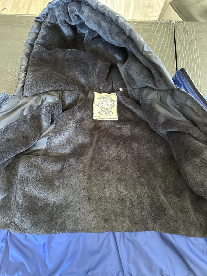 Doudoune ikks 3 ans bleu doublée polaire - photo numéro 3