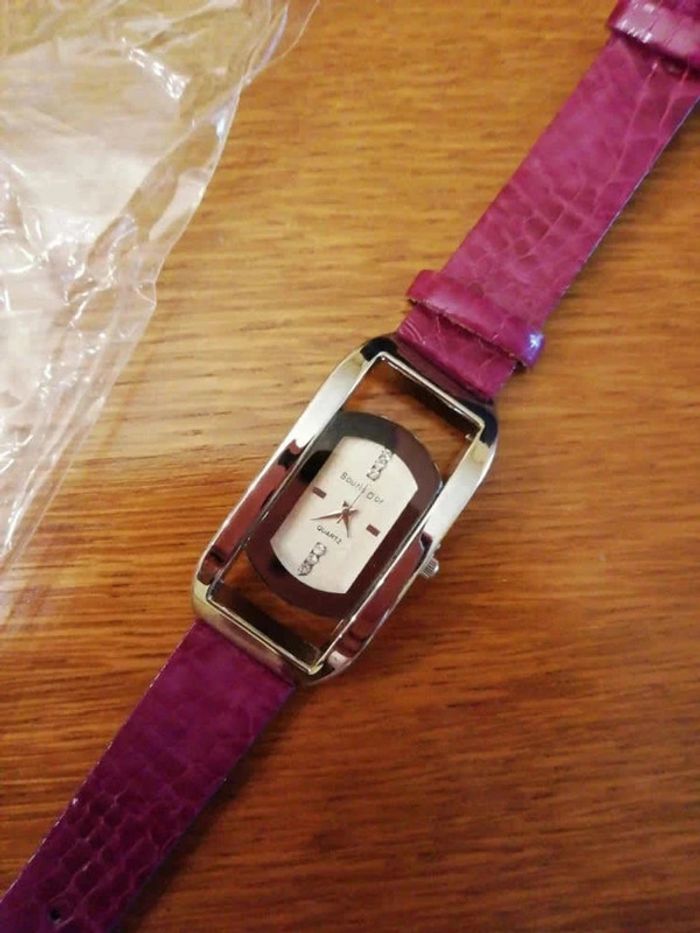 Montre Souris D'Or x Swarovski violette neuve - photo numéro 4