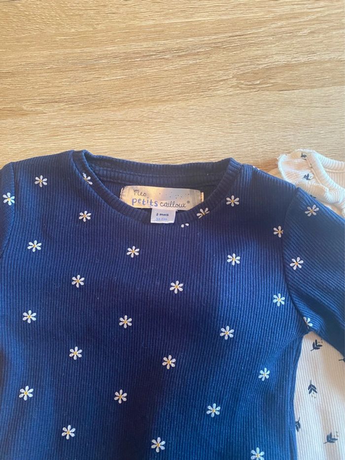 Lot de 2 t-shirt à manches longues - 3 mois - photo numéro 4