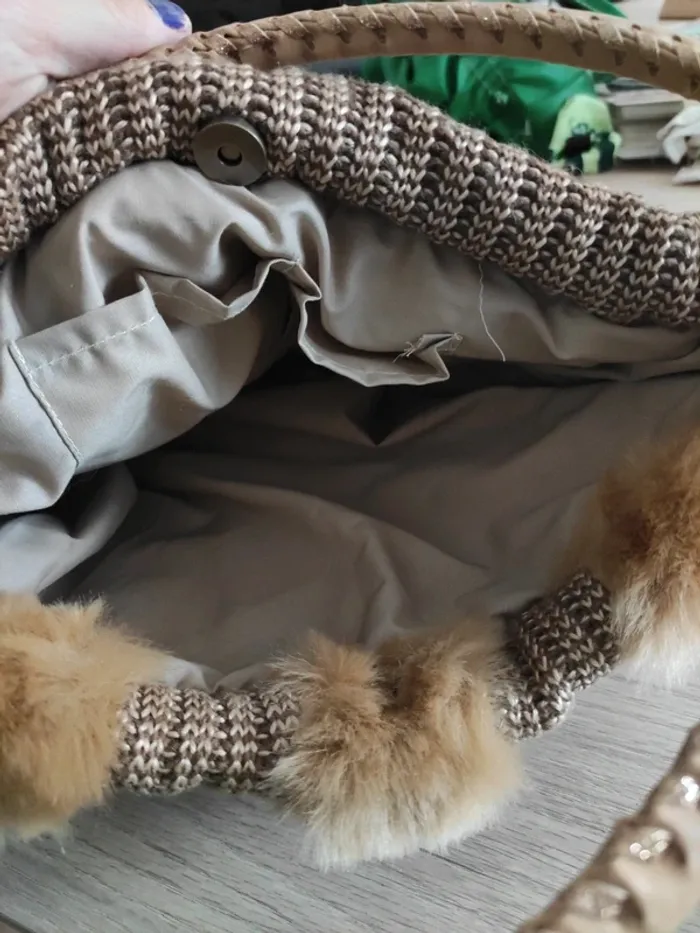 Sac effet laine/fourrure - photo numéro 5