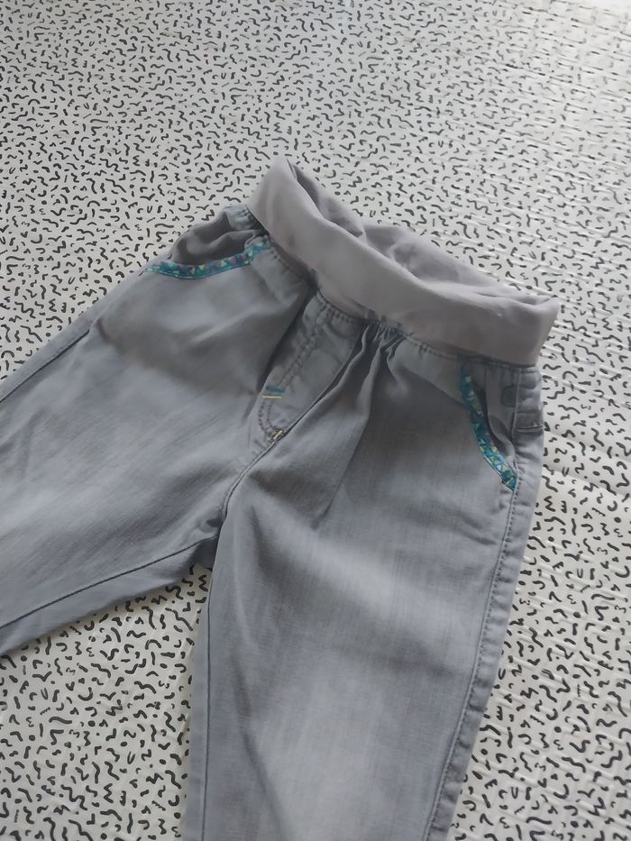 Pantalon jean fille Obaïbi 18 mois – 100% coton 💕 - photo numéro 3