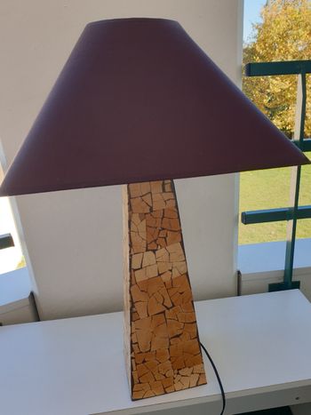 Lampe indonésienne en coco. 75cm