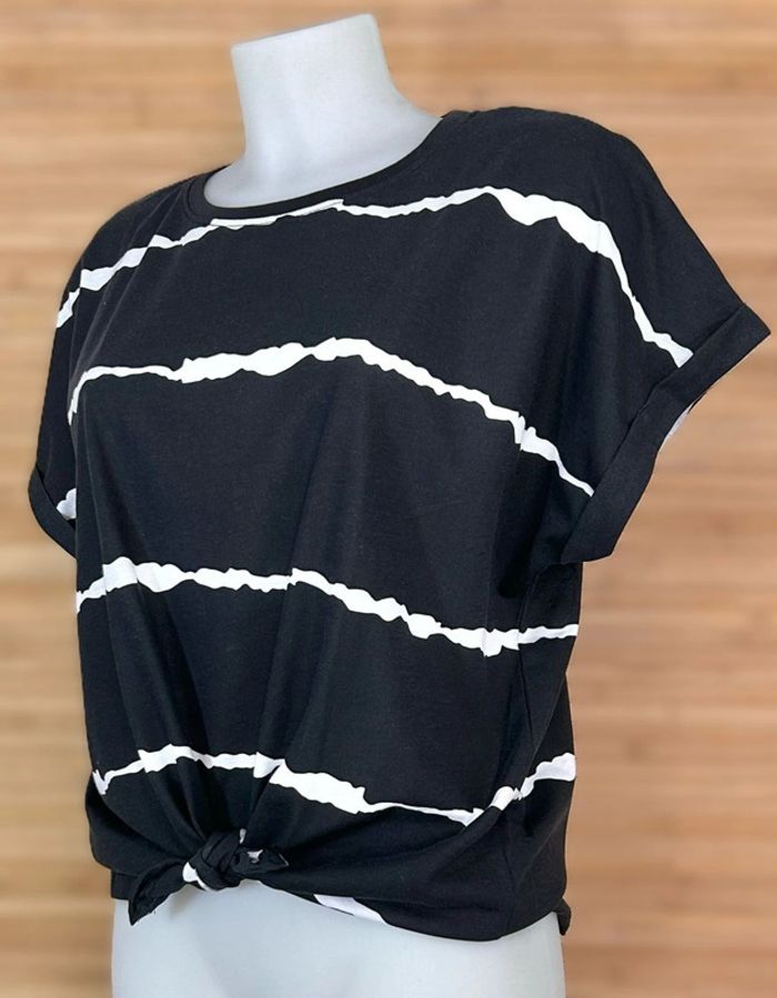 Tee shirt noir et blanc a nouer L - photo numéro 2
