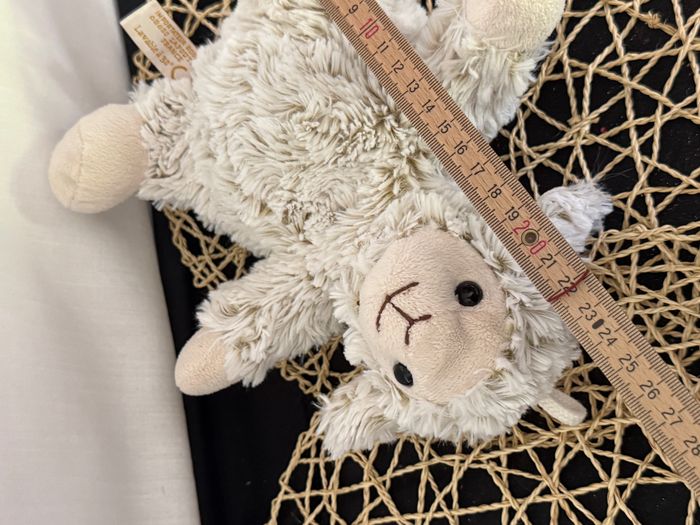 Peluche mouton RODADOU RODA chiné blanc beige poils long - photo numéro 2