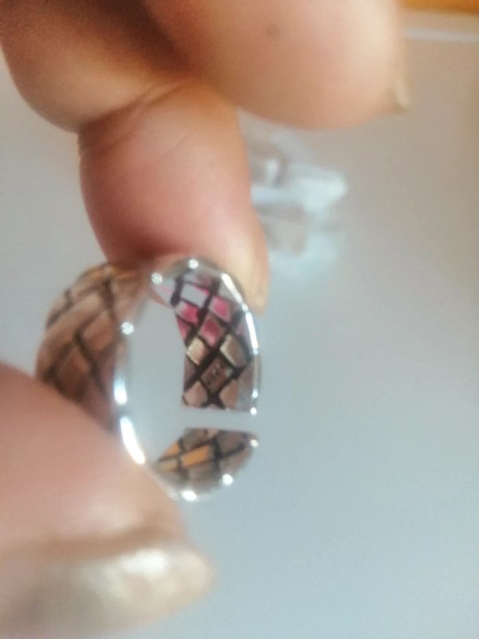 🌸Bague anneau large strié argent Neuf 🌸 - photo numéro 4