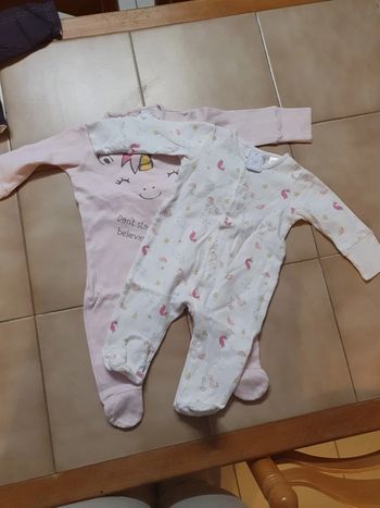 Lot de 2 pijamas 0/3 mois