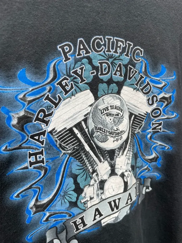 T-shirt print Harley Davidson collector motor cycles biker made in USA 🇺🇸 Pacific Hawaii Mens XXL - photo numéro 10